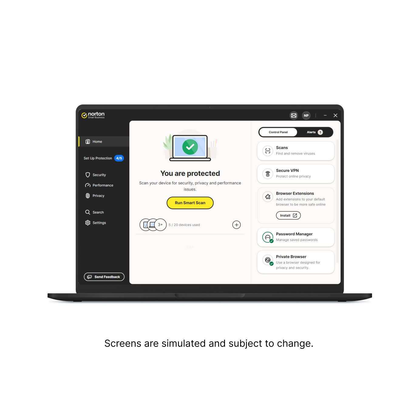 You are protected screen display